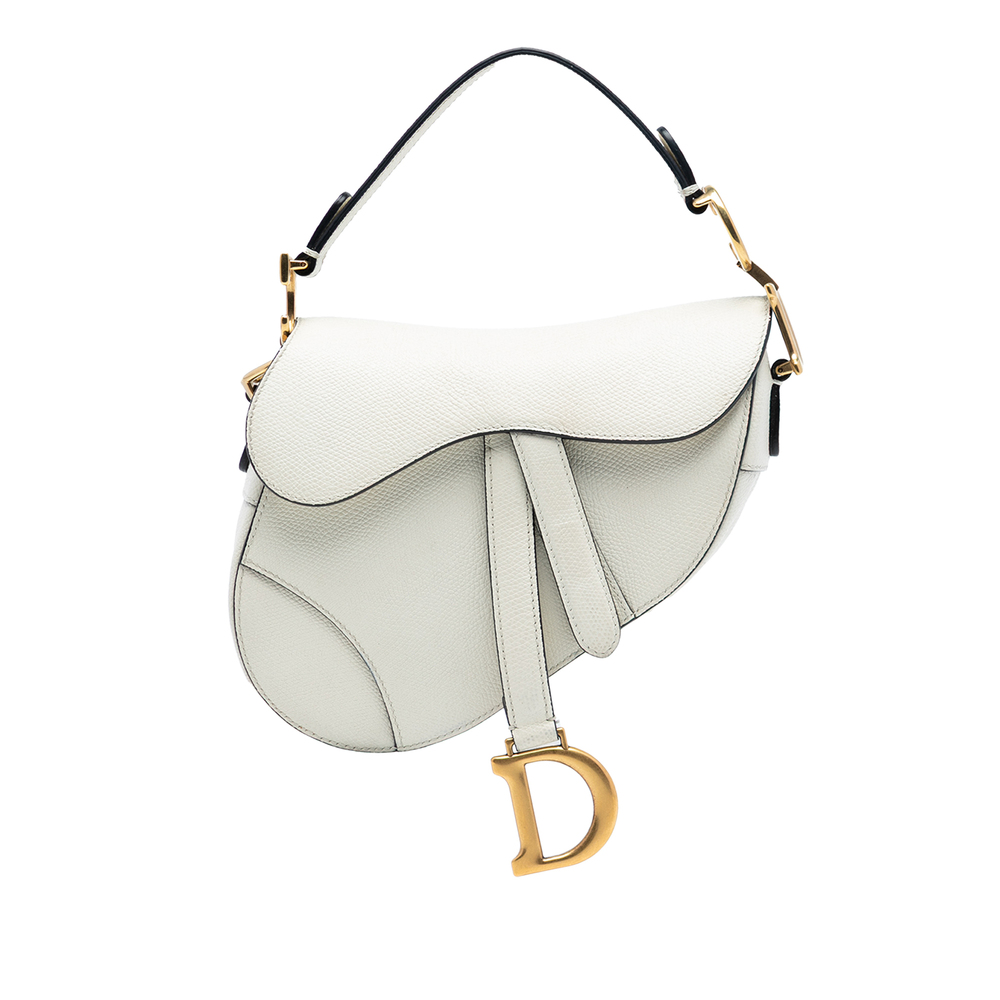 Pre-Loved Dior Mini Grained Calfskin Saddle Bag - Picture 1 of 7